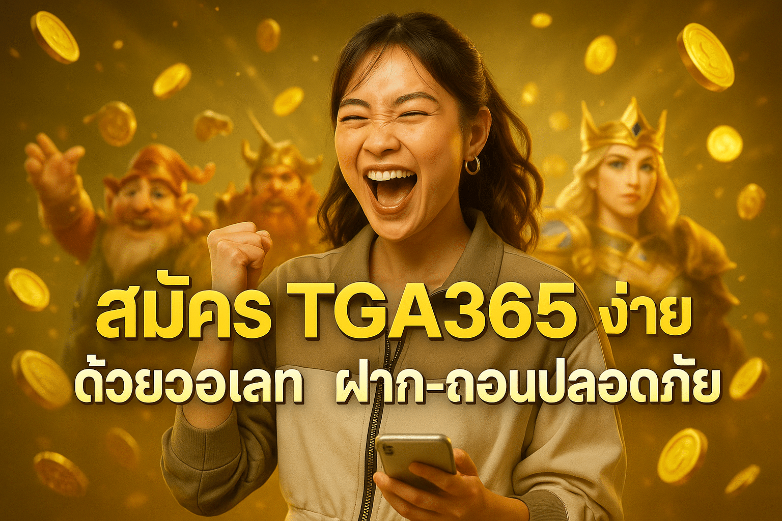 สมัคร TGA365 ง่าย ด้วยวอเลท ฝาก-ถอนปลอดภัย